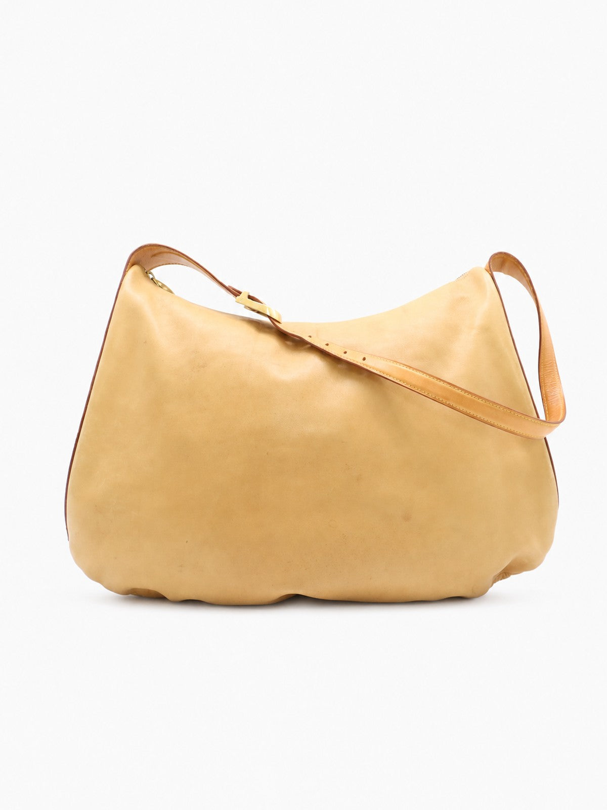 Louis Vuitton Shoulder Bag Beige Leather