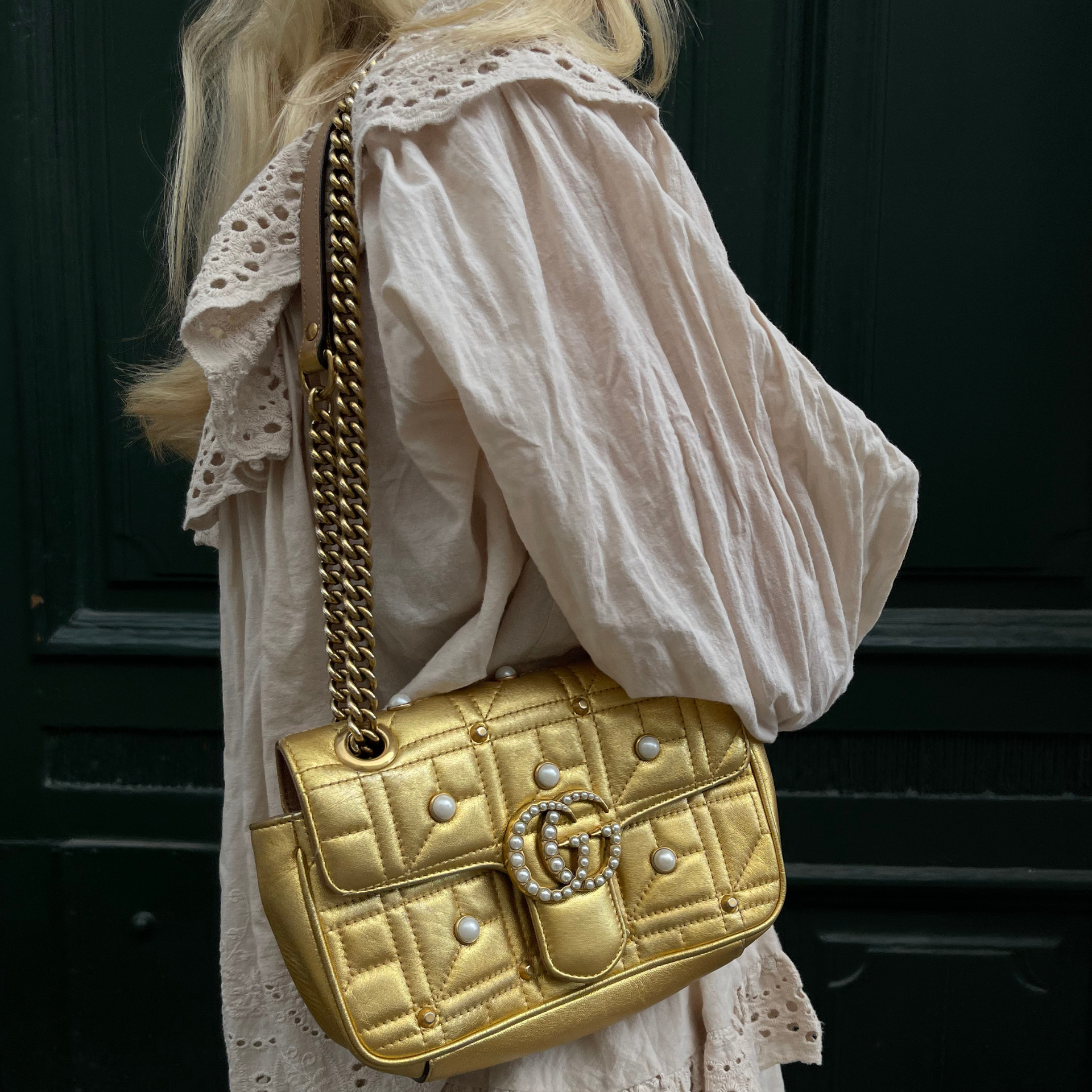 Gucci Marmont Mini Green Canvas
