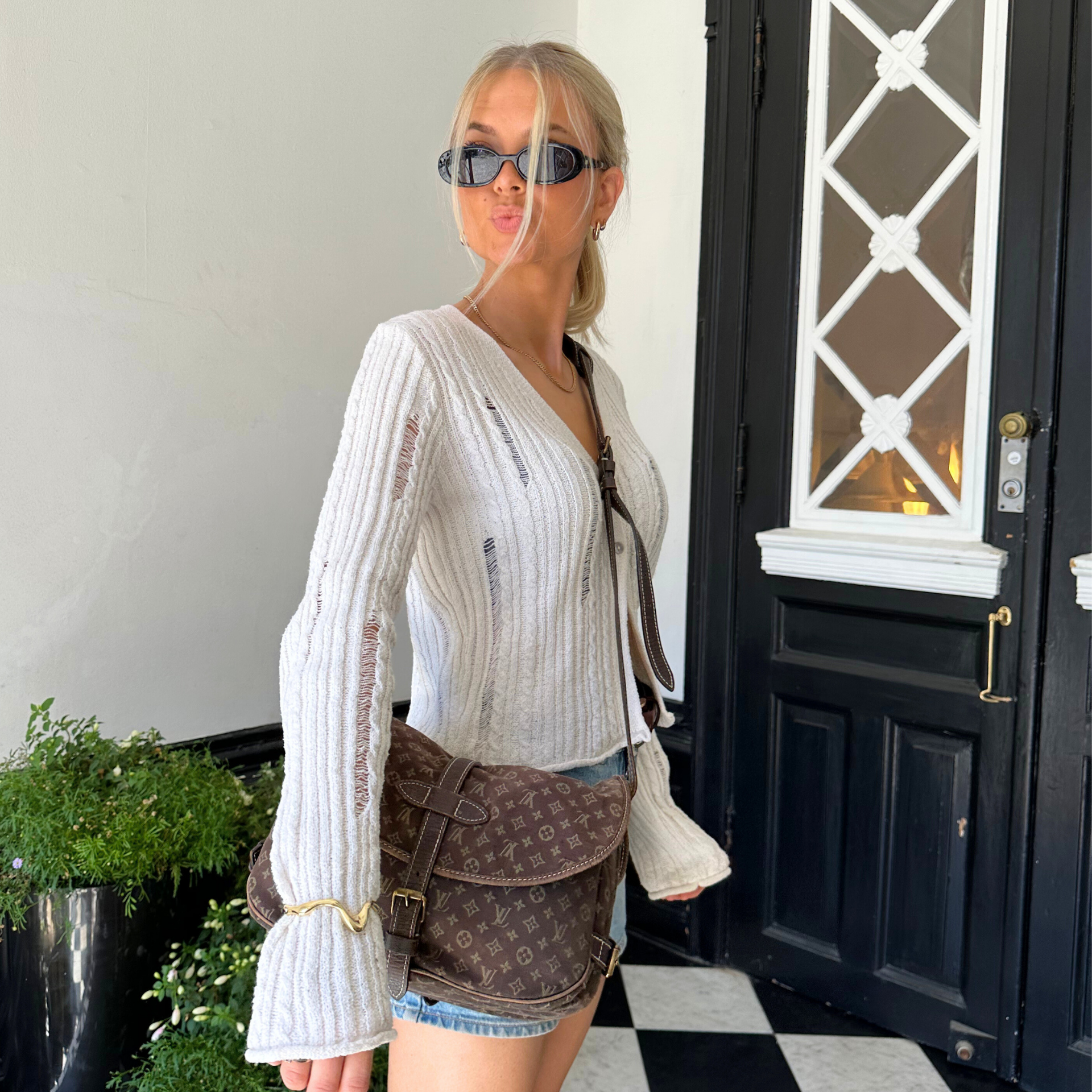 Louis Vuitton Saumur MM Brown Fabric