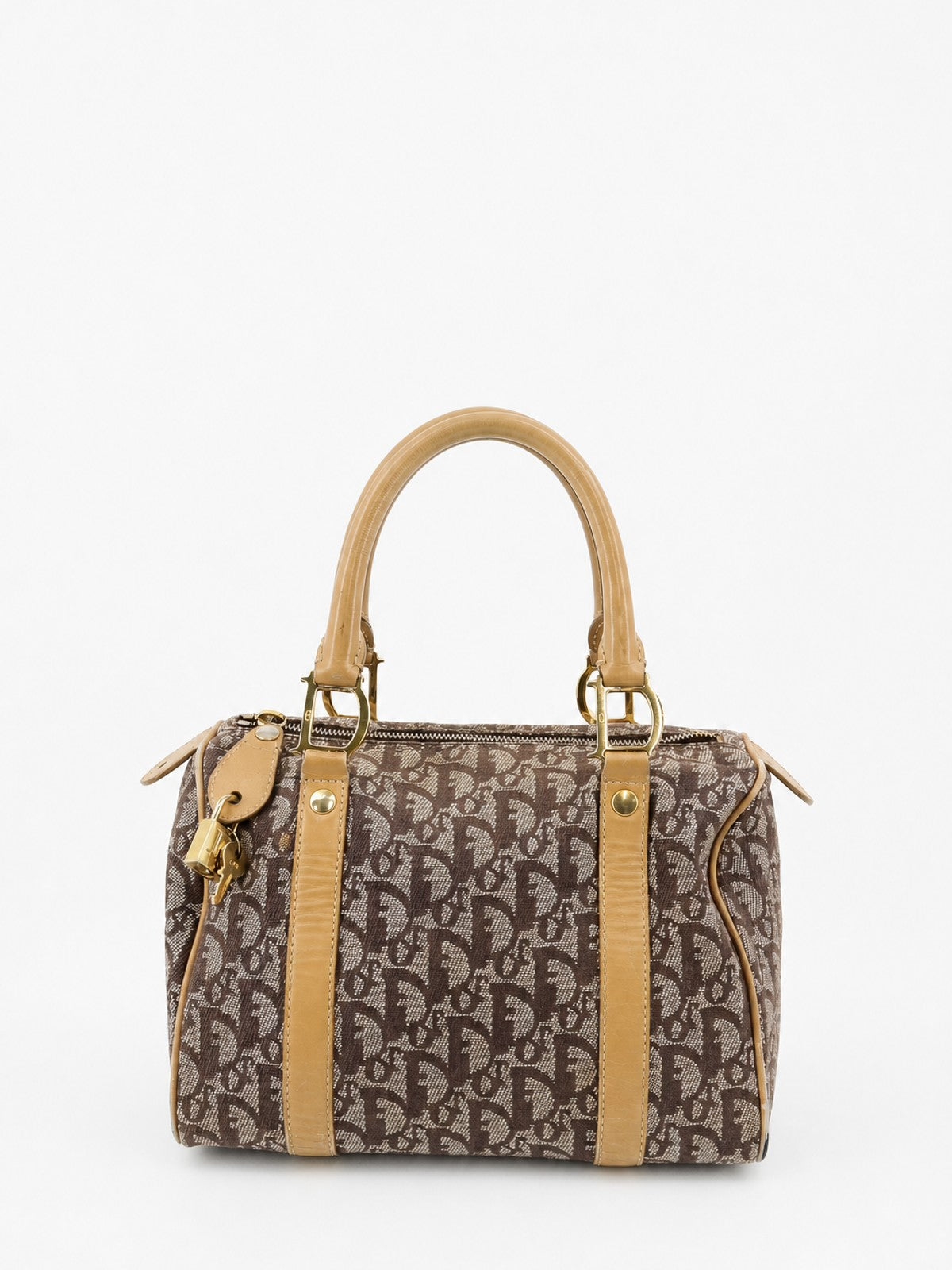 Christian Dior Boston 25 Brown Canvas