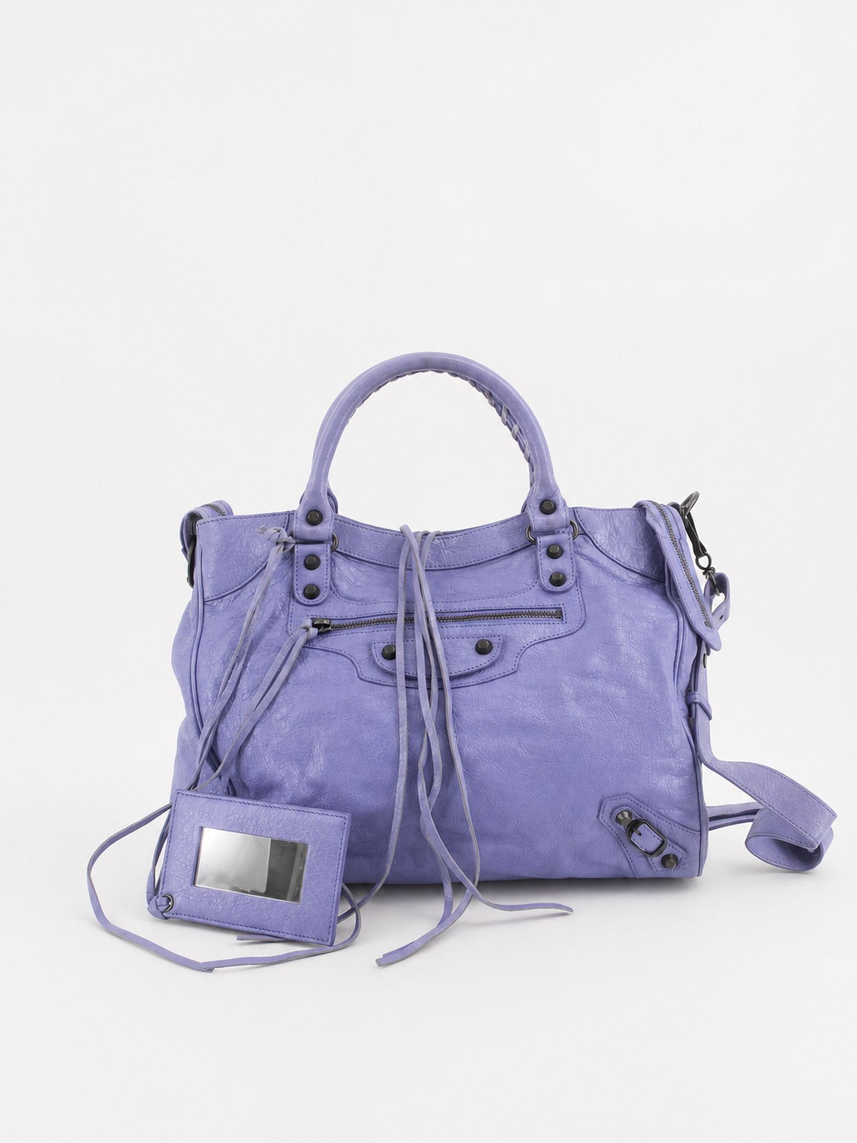 Balenciaga Velo Purple Leather