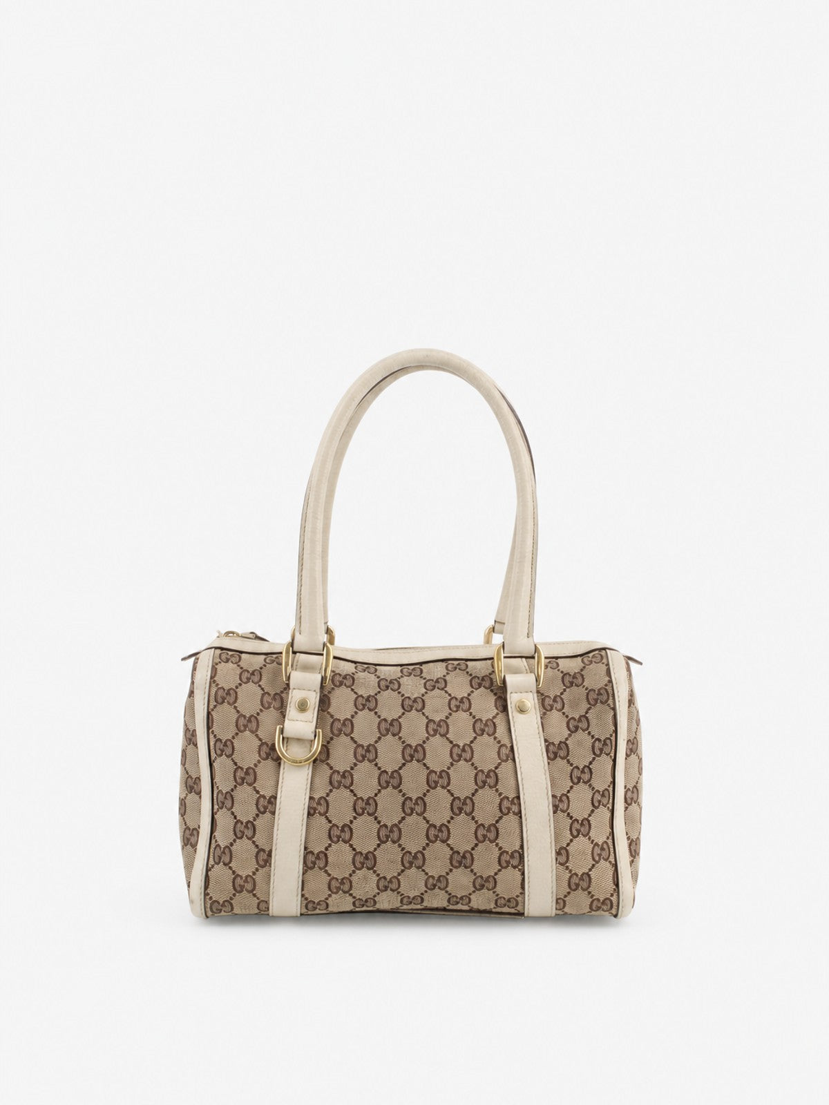 Gucci Abbey D-Ring Boston Brown Canvas