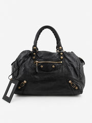 Balenciaga Shoulder Bag Black Leather