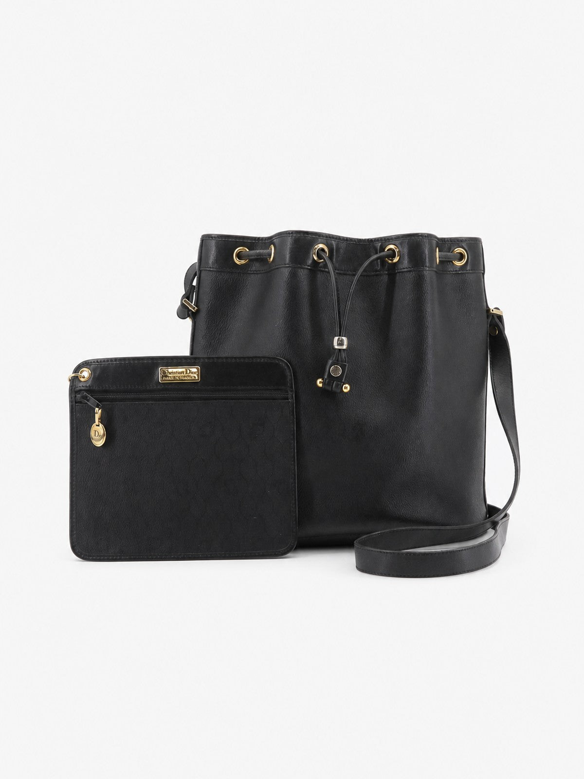 Christian Dior Crossbody Bag Black Leather
