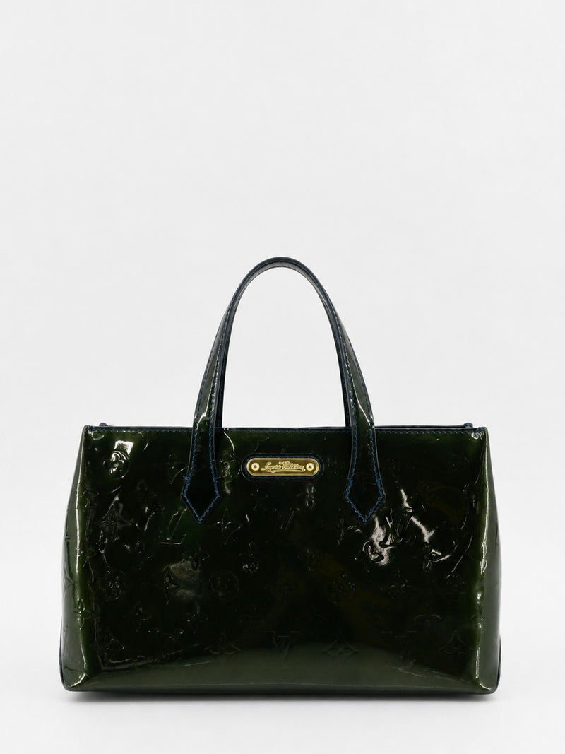 Louis Vuitton Wilshire PM Green Vernis leather