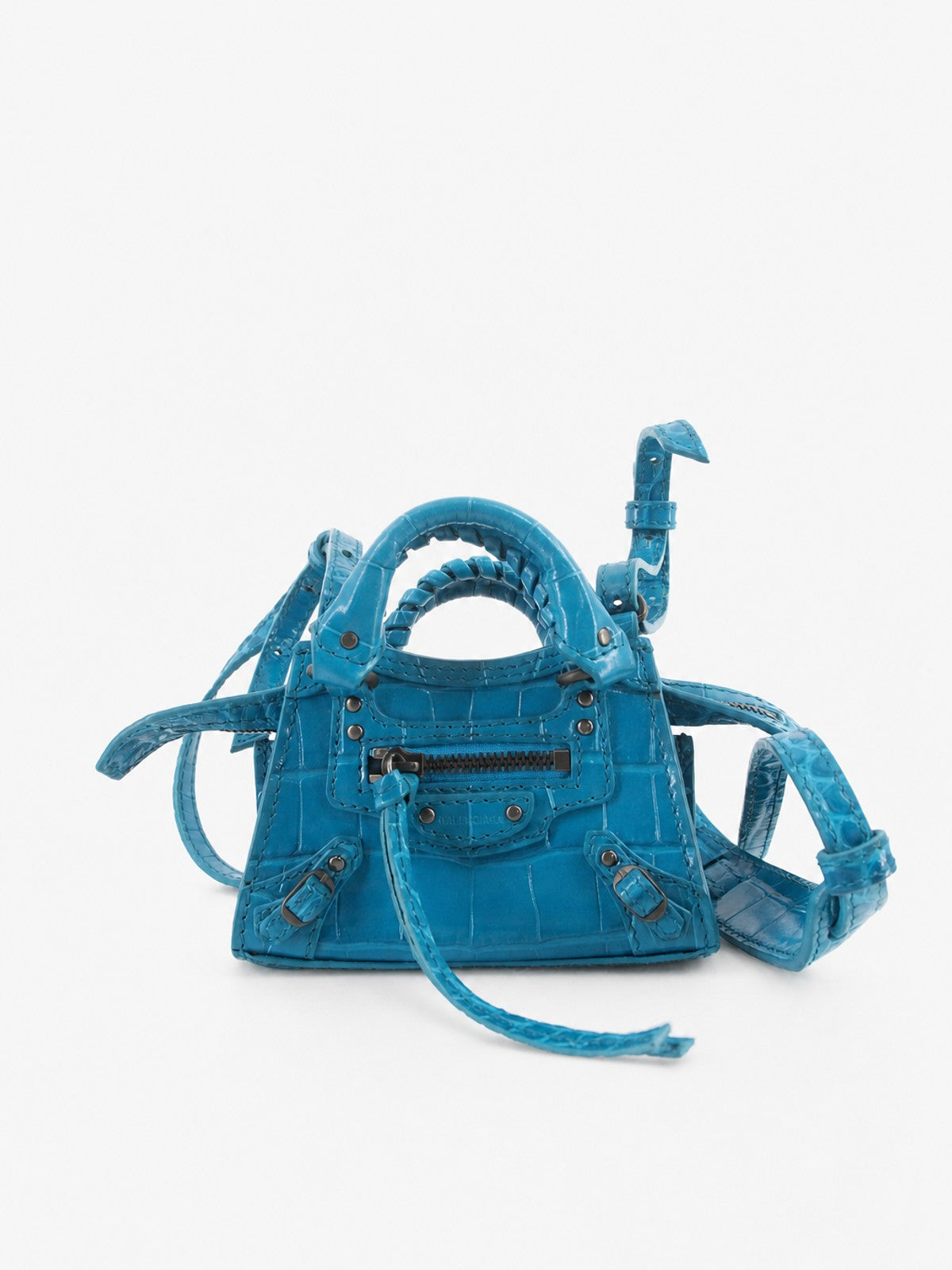 Balenciaga Neo Super Mini City Blue Leather