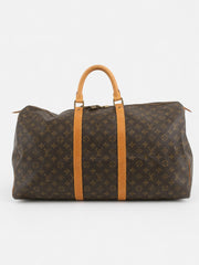 Louis Vuitton Keepall 55 Brown Canvas
