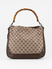 Gucci Shoulder Bag Brown Canvas