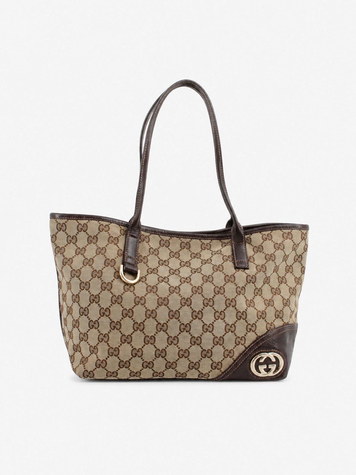 Gucci Shoulder Bag Brown Canvas