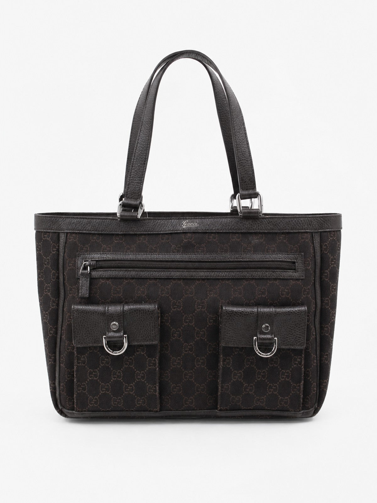 Gucci Shoulder Bag Brown Canvas