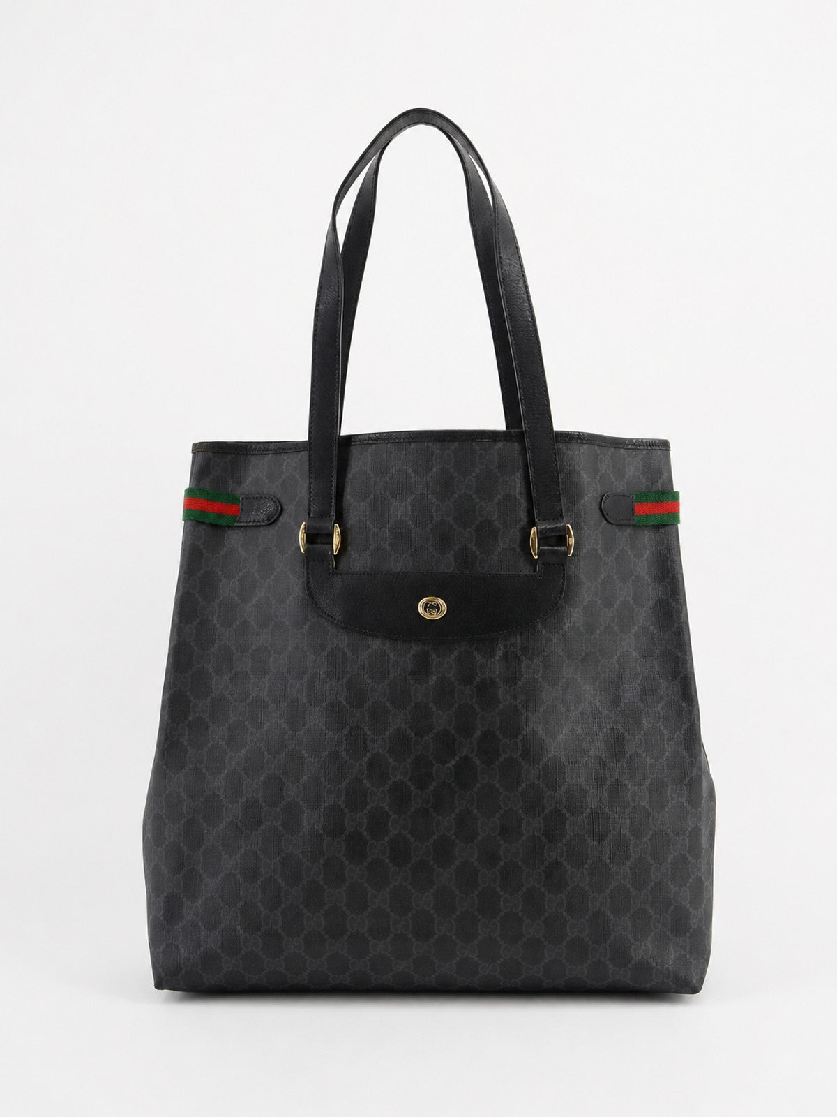 Gucci Tote Bag Black Canvas