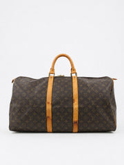 Louis Vuitton Keepall 55 Brown Canvas