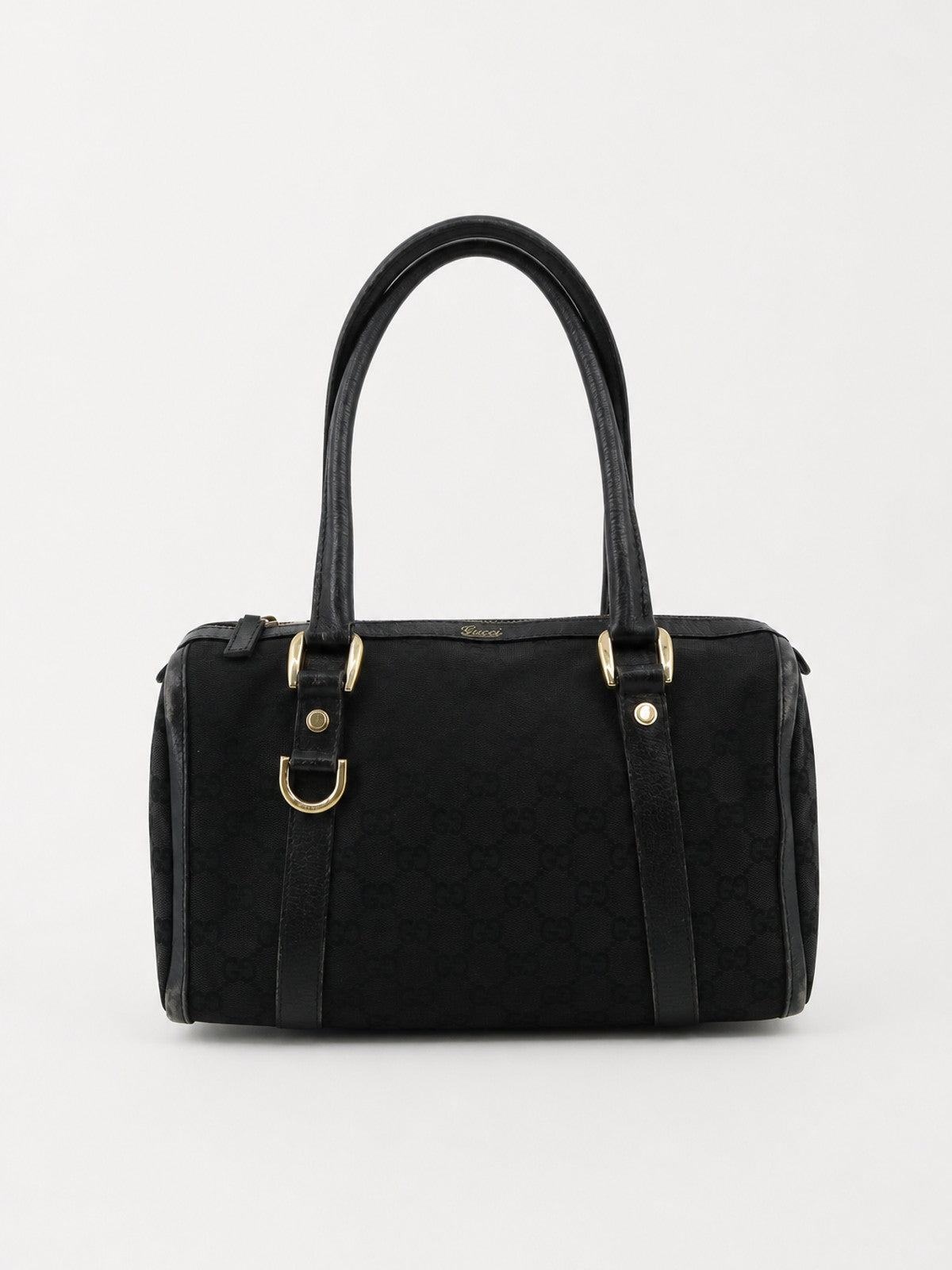 Gucci Abbey D-Ring Boston Black Canvas