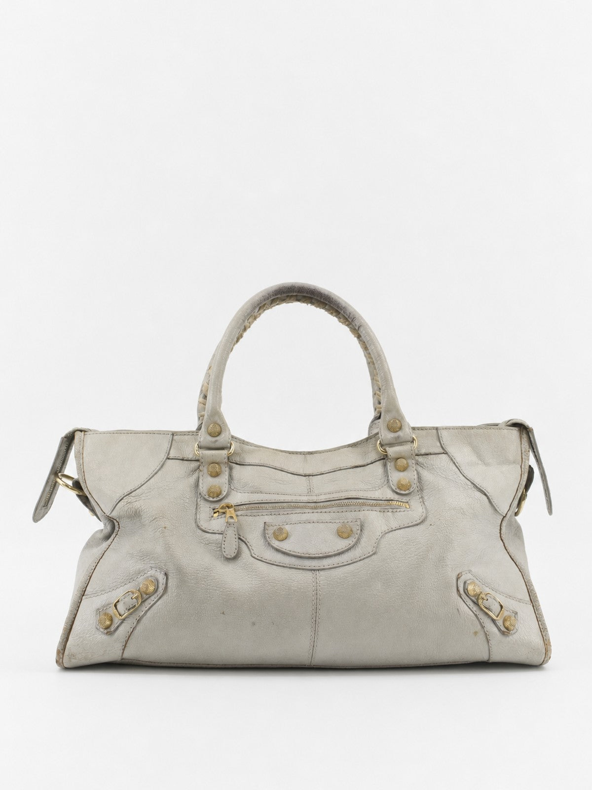 Balenciaga Part Time Grey Leather