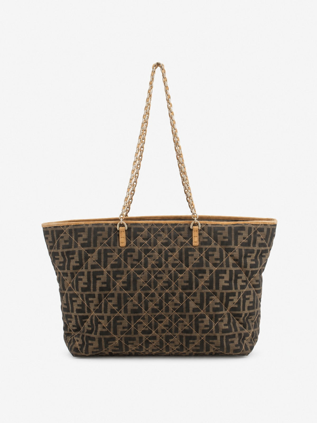 Fendi Shoulder Bag Brown Canvas