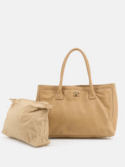 Chanel Hand Bag Beige Leather