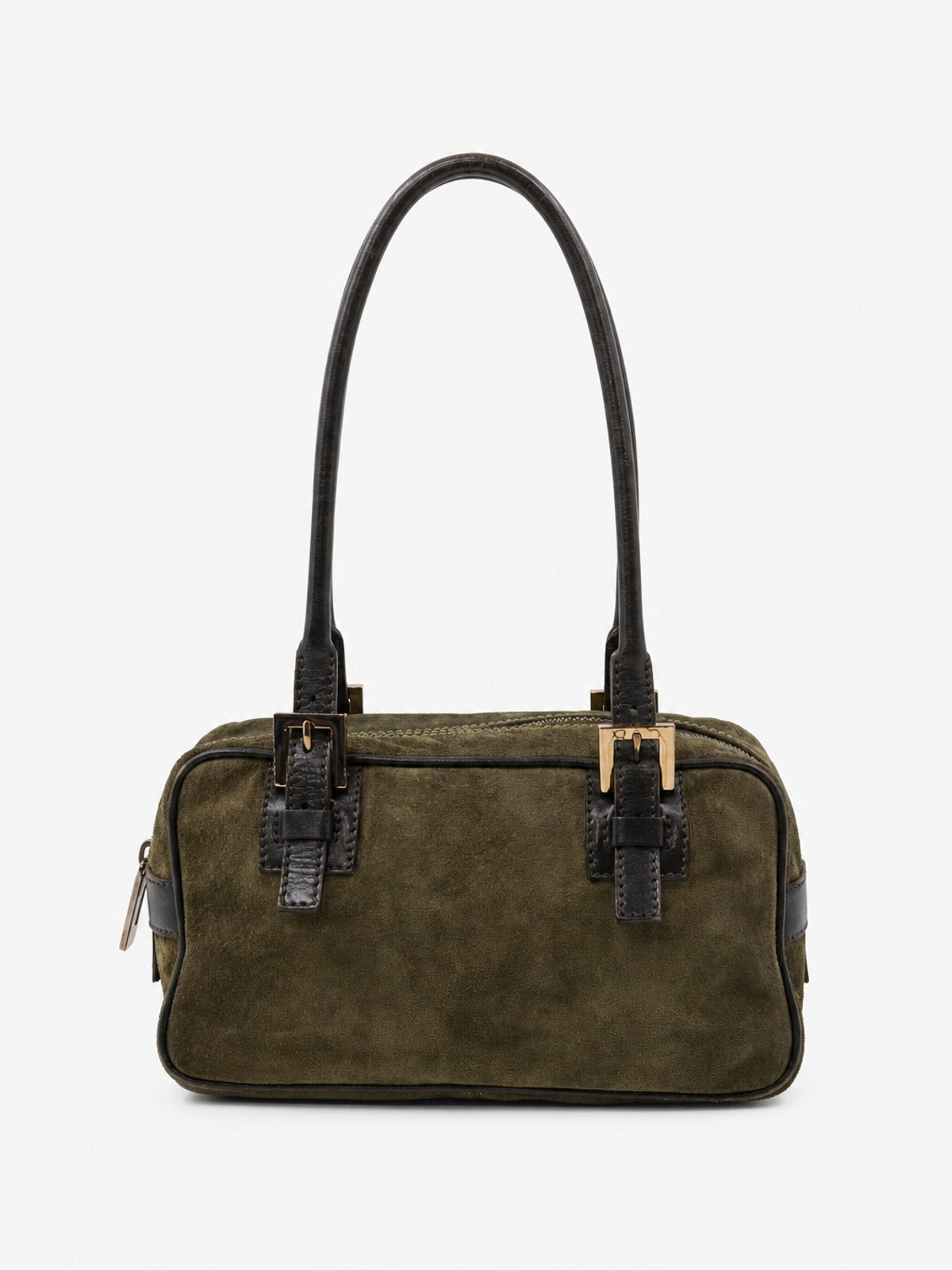 Fendi Shoulder Bag Brown Suede