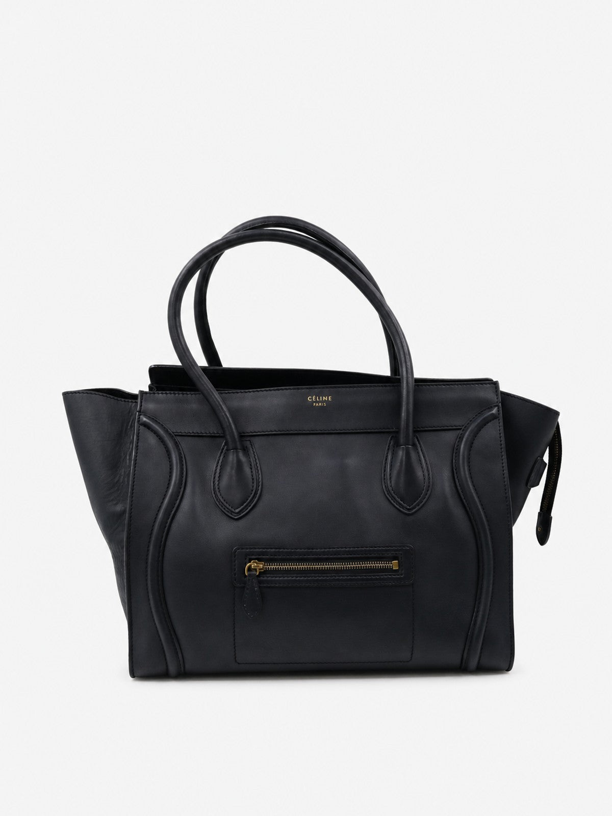 Celine Luggage Blue Leather