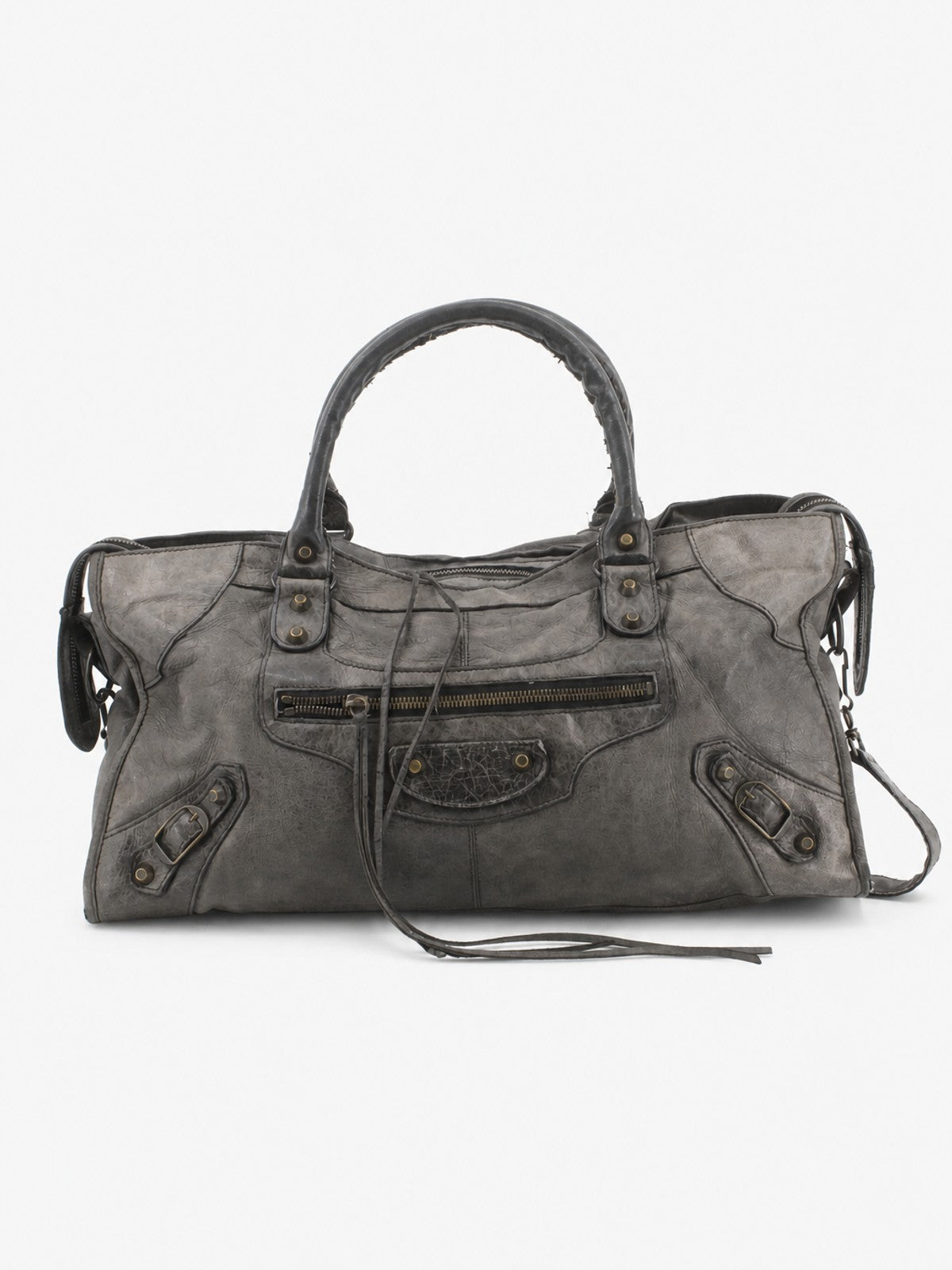 Balenciaga Part Time Grey Leather